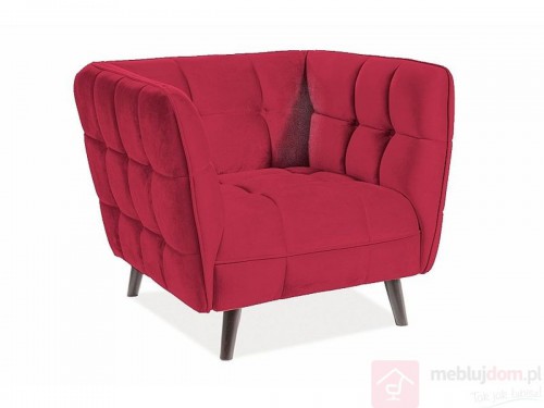 Крісло Castello Velvet 1 Signal Бордовий